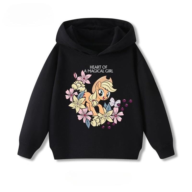 

Детская толстовка с мультяшным принтом My Little Pony, теплая и милая для осени и зимы, удобная, мягкая и высококачественная детская кофта для девочек 110