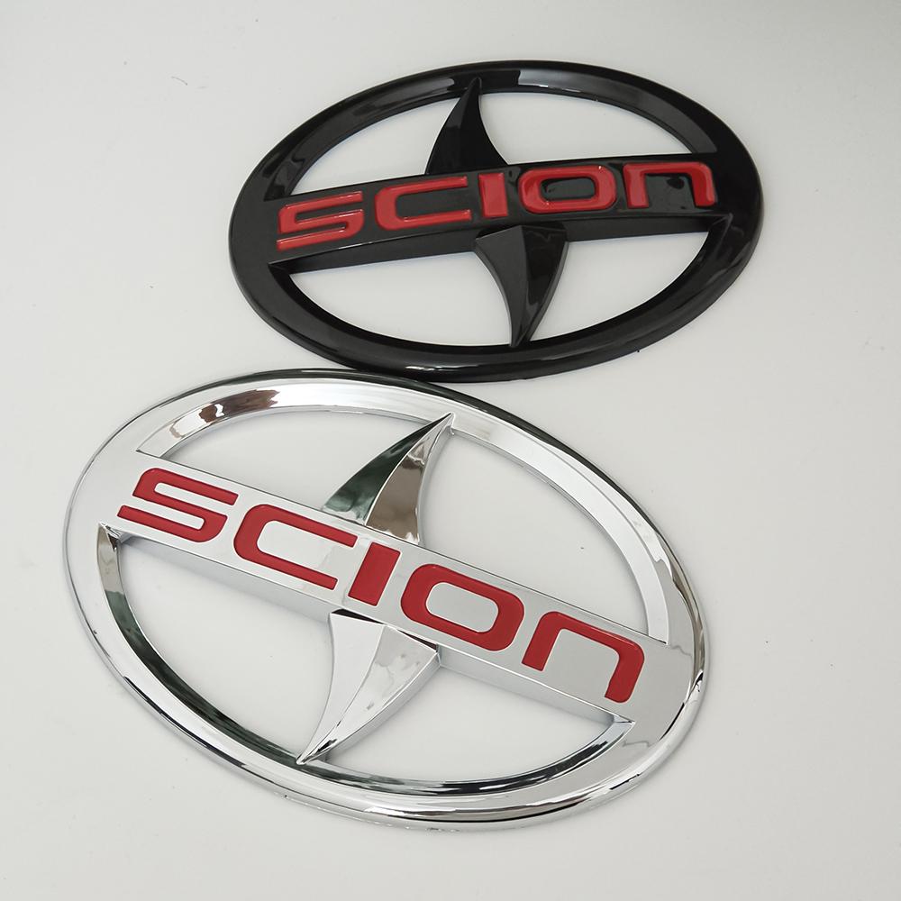 3D Chrome Scion Car Emblem Badge Sticker Front Grille Rear Trunk Decal for Toyota Scion XB TC FR-S IM IA Exterior Replacement