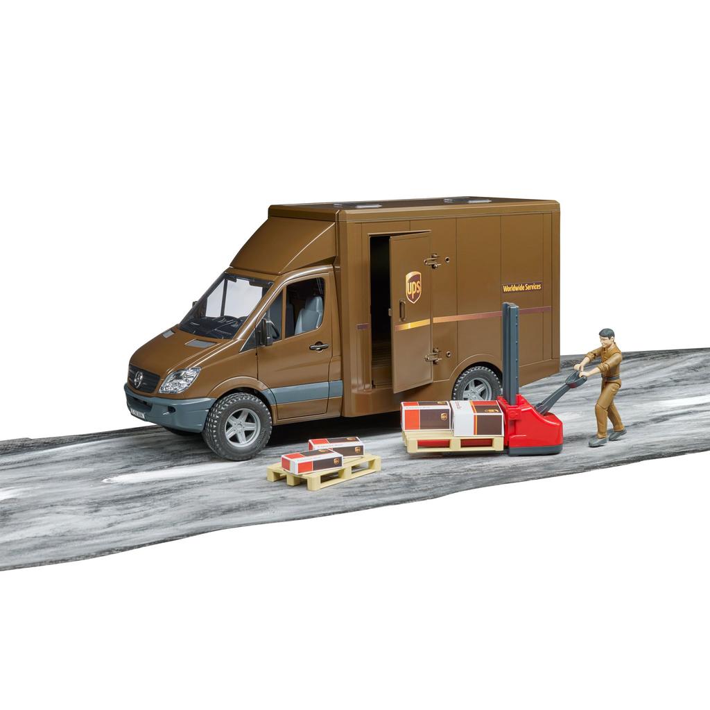 BRUDER MB UPS & Forklift (with Figure) BR02538
