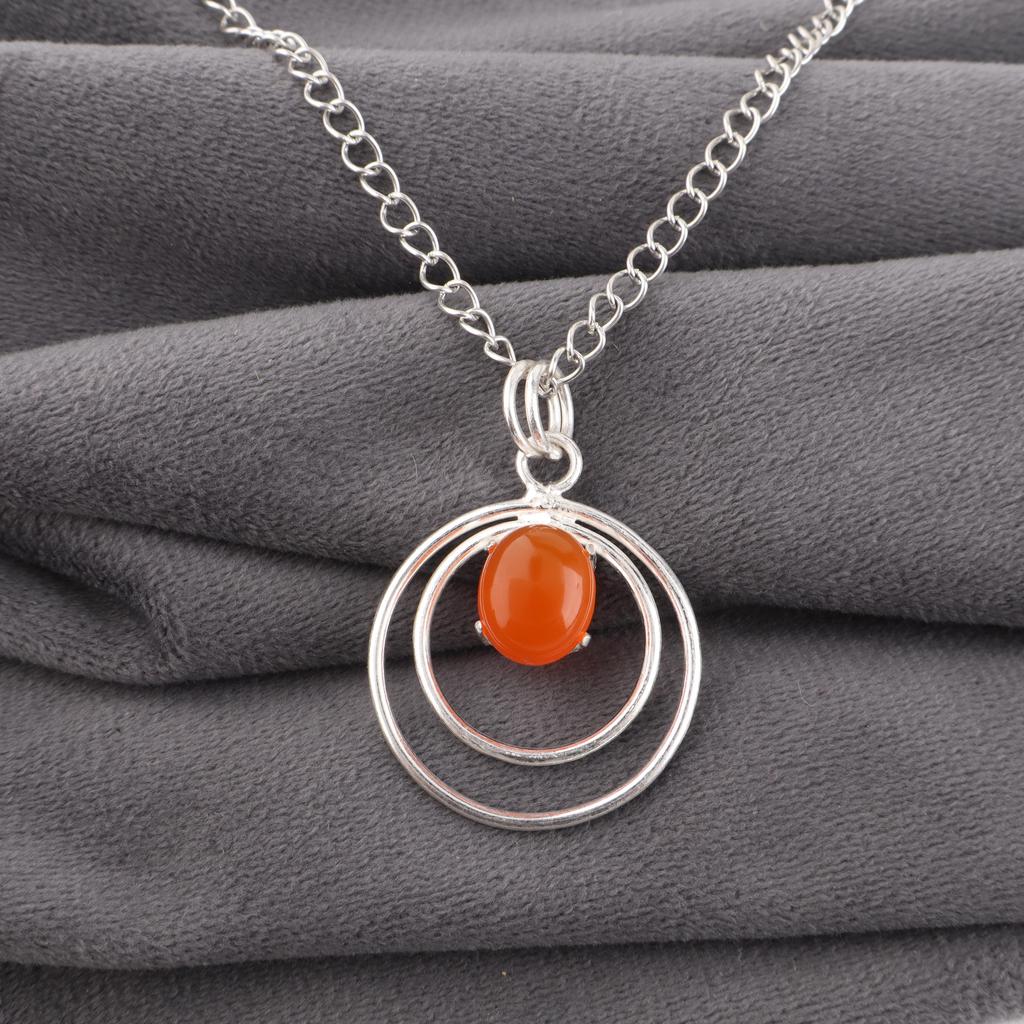 Carnelian Gemstone Jewelry, 925 Solid Sterling Silver Pendant, Handmade Dazzling Silver Pendant Jewelry For Thanksgiving Gift