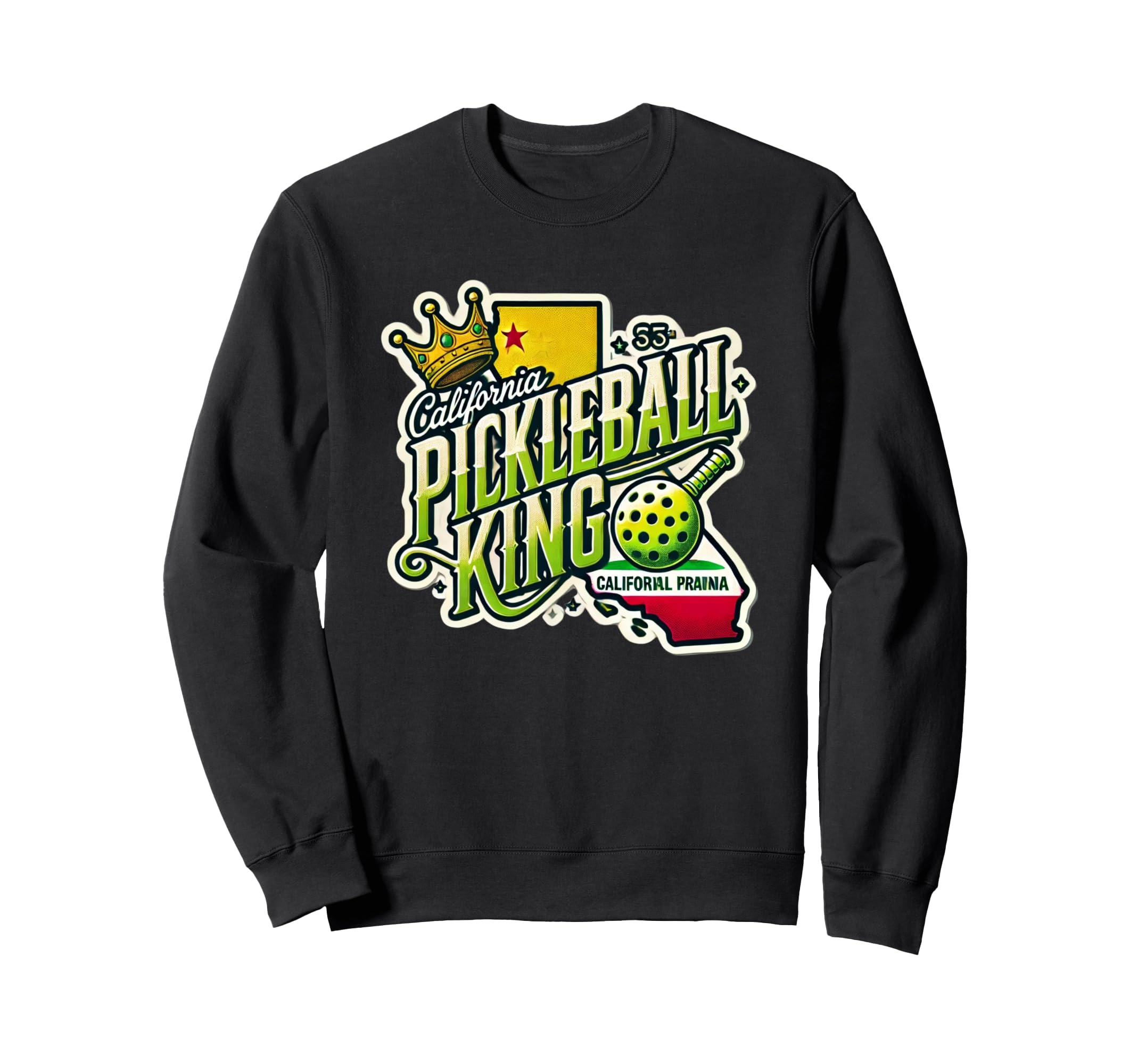 California Pickleball King Pacific Coast Pride Design Sweatshirt - чёрный