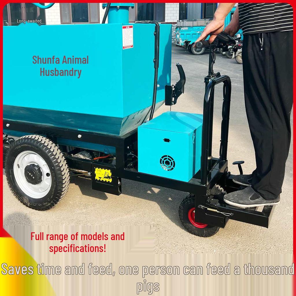 Automated Feeder Vehicle for Pig, Duck, and Goose Farms