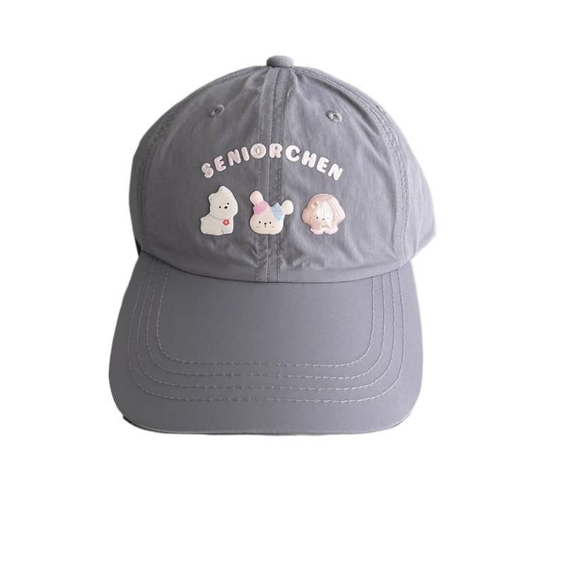 Cotton Baseball Cap With Embroidered Letters For Spring Summer Sun Protection