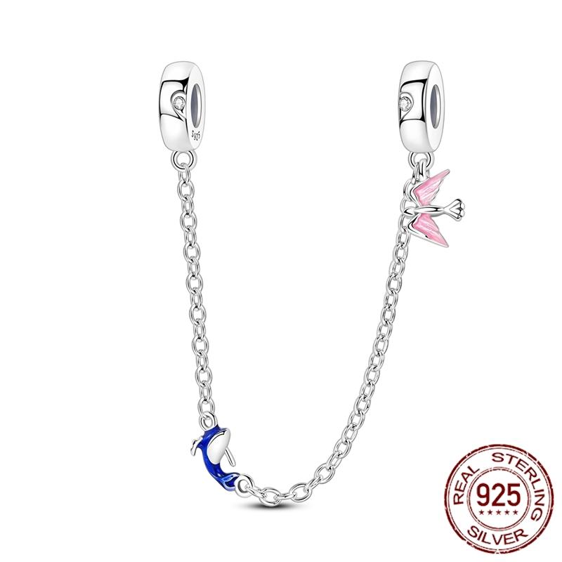 Copper Stars Moon Sun Clover Safety Chains Pendant Charms Beads Fit Original Bracelets Diy Jewelry Gift For Women