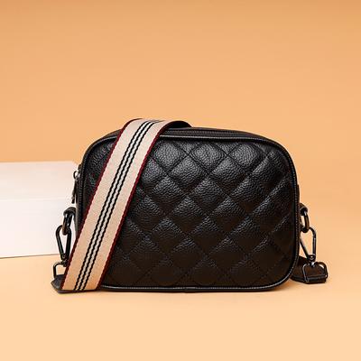 Leather Women's Bags Autumn and Winter New Trendy Fashion Versatile Shoulder Messenger Bag Diamond Square Bag