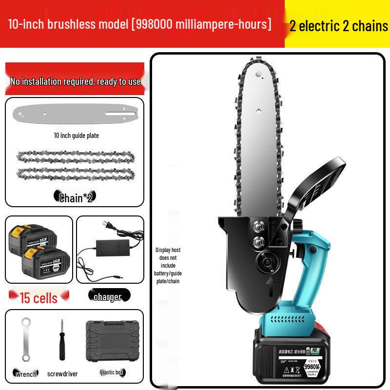 Rechargeable German Lithium-Ion Wireless Handheld Chainsaw for Tree Pruning and Small Felling