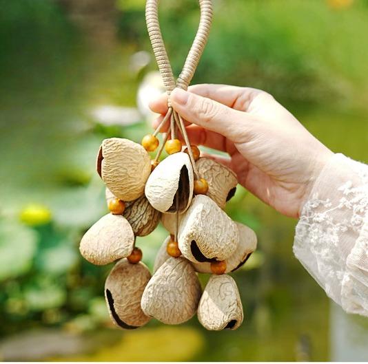 Nut Shell Hand Bells Meditation Diapason Hand Bell Mindfulness Yoga Relaxation Wind Chime Sound Healing Musical Instruments Bell