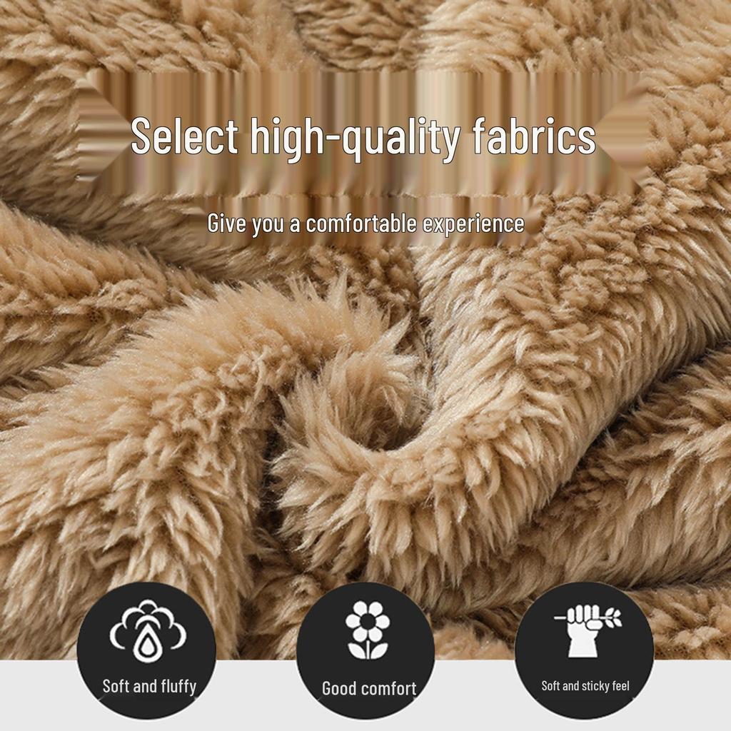 2025 Men's Arctic Fleece Half-Zip Hoodie - Casual Loose Fit, Warm Fluffy Stand Collar Pullover