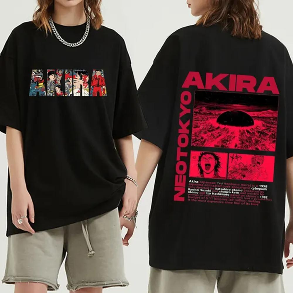 Japanese Anime Neo Tokyo Akira T Shirt Movie Science Fiction Manga Shotaro Kaneda Men Short Sleeve T Shirts 100% Cotton 72417