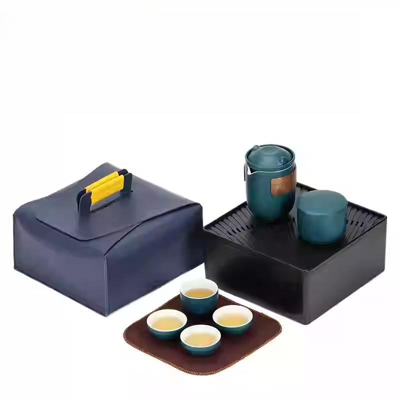 Portable Travel Tea Set Small Set Gift Carry-on Outdoor Tour Kung Fu Brewing Tea Cup Ware Single Camping Fast Guest Cups