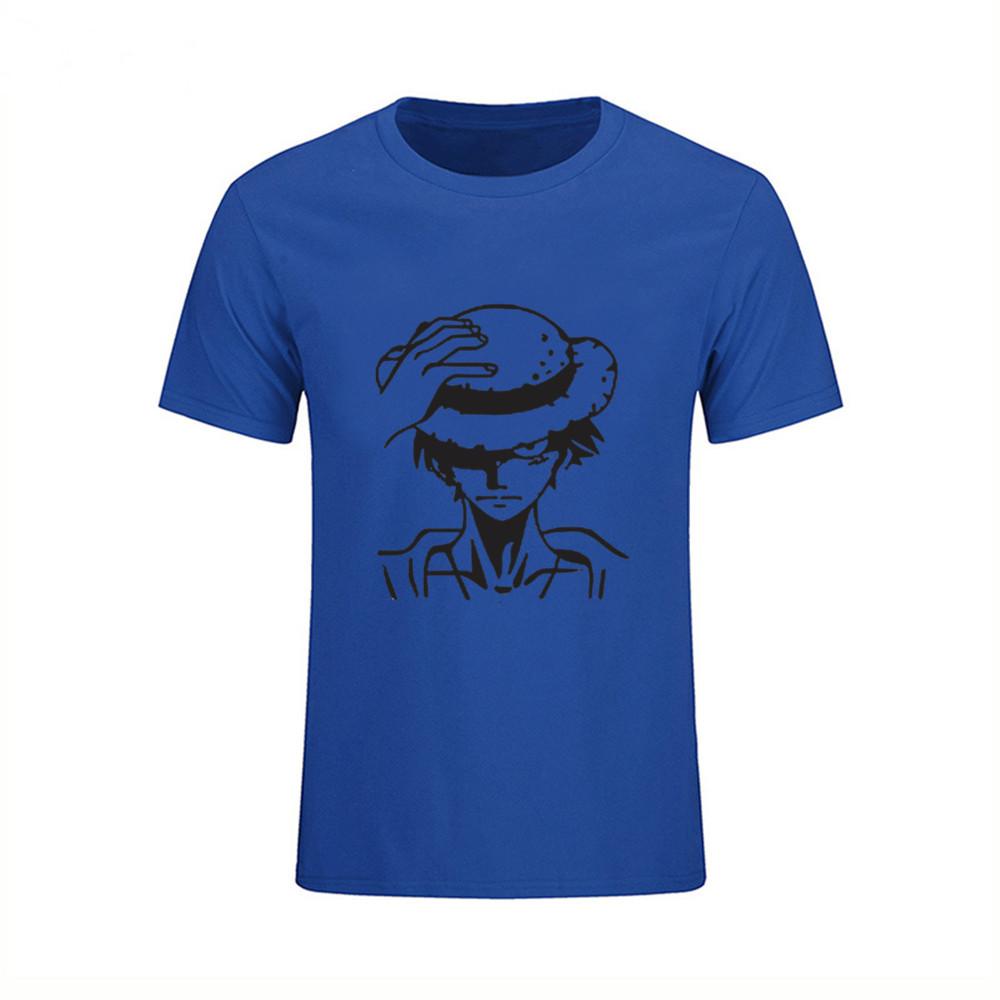 White Black Men T Shirt Short Sleeve One Piece Luffy Casual 3D Tshirt Homme O Neck