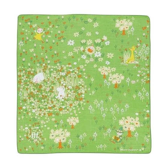 Marushin Handkerchief MOOMIN Kukkatarha Nordic Moomin Valley Stylish Cute Handkerchief Handkerchief Tenugui Furoshiki Hand Towel 1405040400 Bento