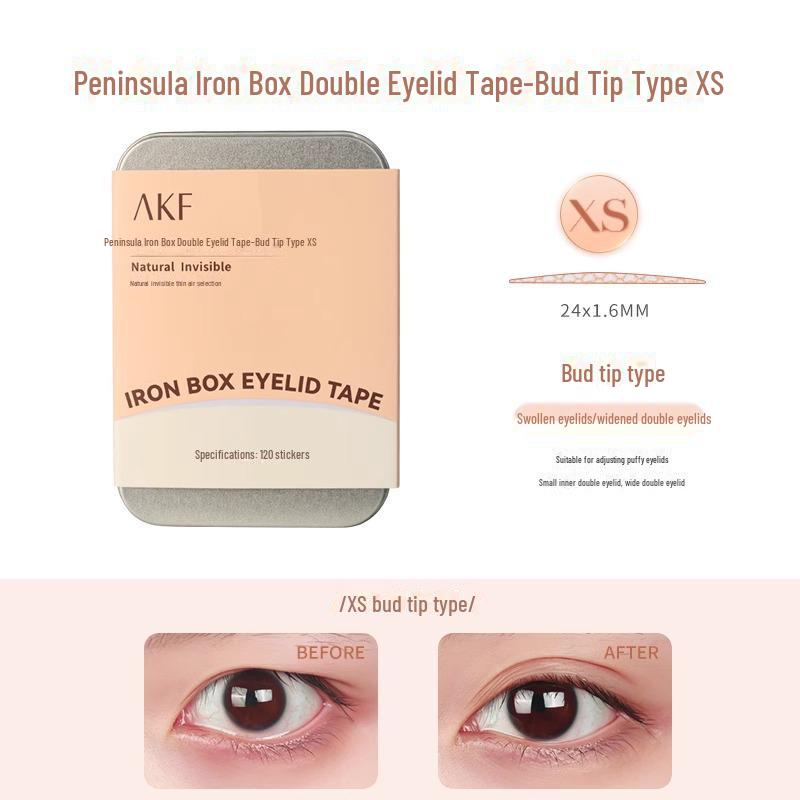 AKF Invisible Double Eyelid Stickers for Women with Natural Shaping, Ideal for Swollen Eyelids, in a Mirror Box.