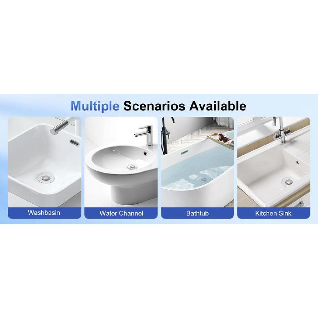 JOMST Banyo Evrensel 2'si 1 Arada Banyo Lavabo Tıpa, Pop-up Tıkanma Önleyici Çıkarılabilir Paslanmaz Çelik Filtre Sepeti Süzgeç Saç Tutucu, Koku Önleyici