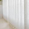 Sheer Embroidered Cotton Blended Curtain With Design For Living Room And Bedroom Decor