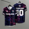 Elephant Thailand Jersey Men Football Shirt V-neck Short Sleeve Sportswear Fan Kit Custom Print Retro Striped Floral Uniform Top