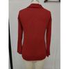 Casual Loose Knitted V Neck Zipper Long Sleeve T Shirt For Women
