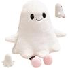 Ghost Plush Cute Soft Halloween Plush Smile Ghost Stuffed Animal with Hand and Leg Throw Pillow for Kids Adults, Stuffed Animal