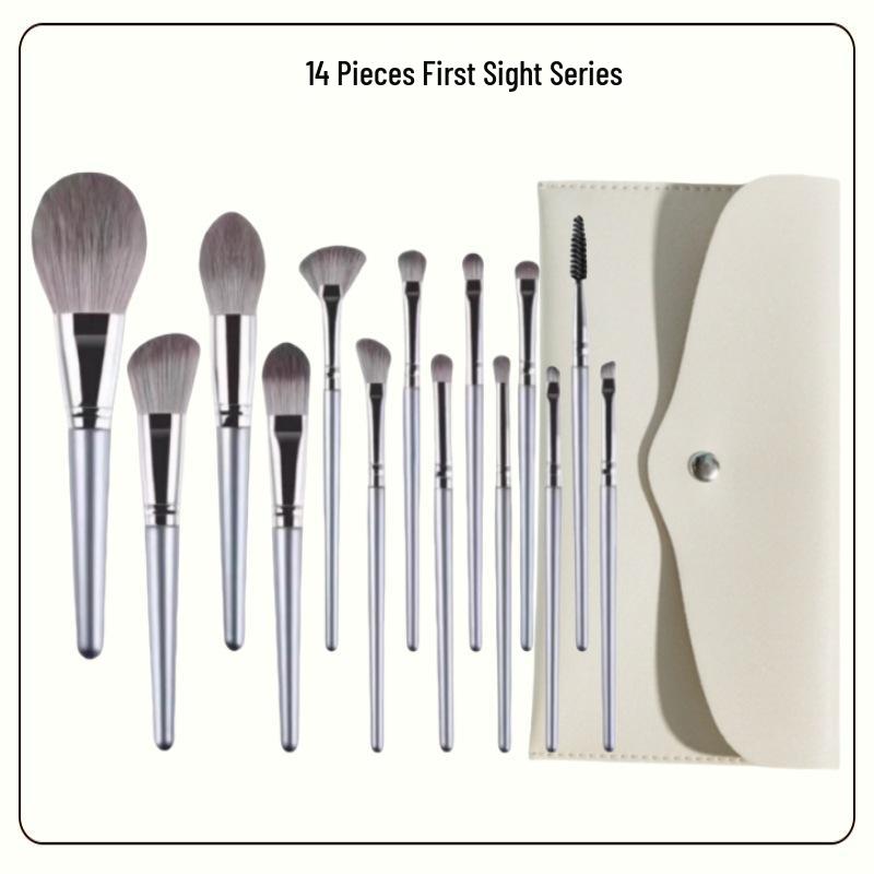 Cangzhou Li Tongxue Co-branded 14-Piece Makeup Brush Set for Powder, Eyeshadow, Foundation, Blush & Highlight with Super Soft Bristles