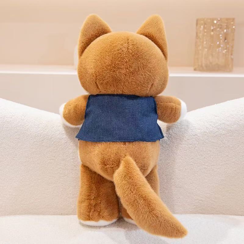 30/45cm New Simulated Dress Up Fox Doll Soft Filled Plush Toy Cartoon Anime Cute Pillow for Children's Birthday Gift Fun Doll