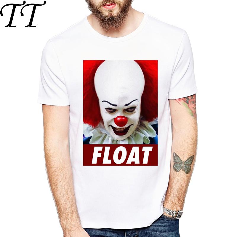 IT Movie T Shirt MEN Stephen King Print 2026 Summer Collection T-shirt men joker printed They All Float O Neck tshirt