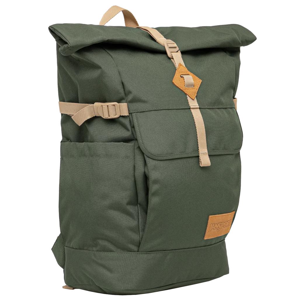 JanSport Hatchet Rolltop Backpack, Unisex green Backpack