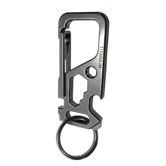 Key Holder Titanium Alloy Ring EDC Tool Multi-tool Hardware Home Outdoor Loss Prevention Bottle Opener Bicycle Spoke Wrench Gift.