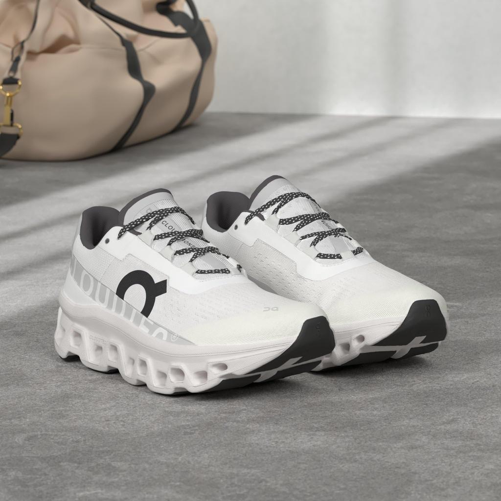 On Cloudmonster Running Size Cm Men's Shoes, White, 25.0