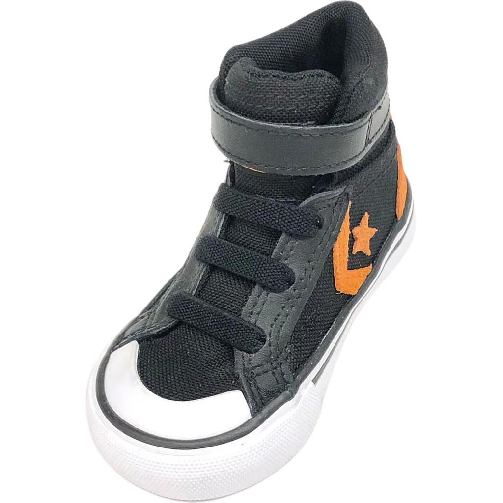 Converse Pro Blaze Comfortable Versatile Anti-Kick Shock-Absorbing High-Top Walking Shoes Baby Sneaker Black 763564C