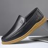Autumn and winter new leather Doudou shoes one pedal breathable non-slip loafers business casual versatile dad shoes