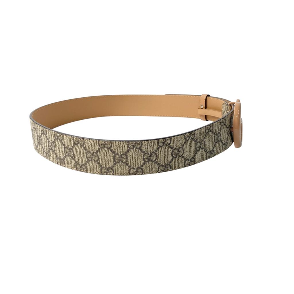 Used GUCCIbelt Pink beige/Brown Leather Women