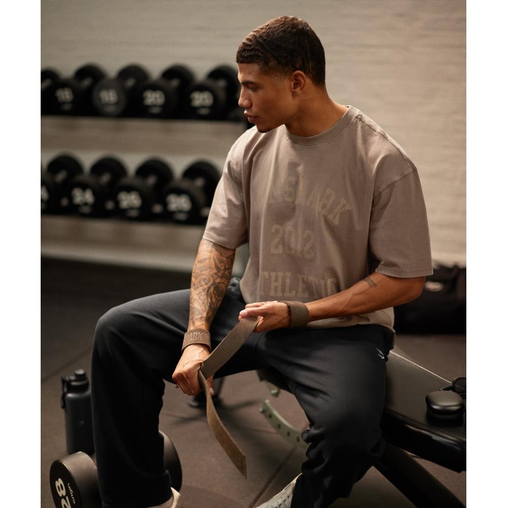 Gymshark CollegiaTe Washed T shirT sofT Brown A3b5o Nbzv