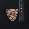 Retro Hollow Rhinestone Collar Pins Male Ornaments Leopard Brooch Rhinestone Brooch Men Badges
