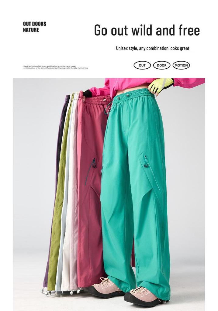 Unisex Quick-Dry Breathable Hiking Pants for Spring/Summer - Windproof, Cooling, Loose Fit, Outdoor Mountaineering Long Pants