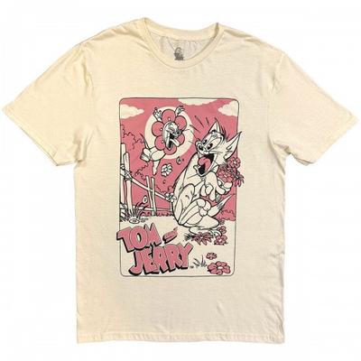 Tom & Jerry Unisex Adult Flower Picking T-Shirt