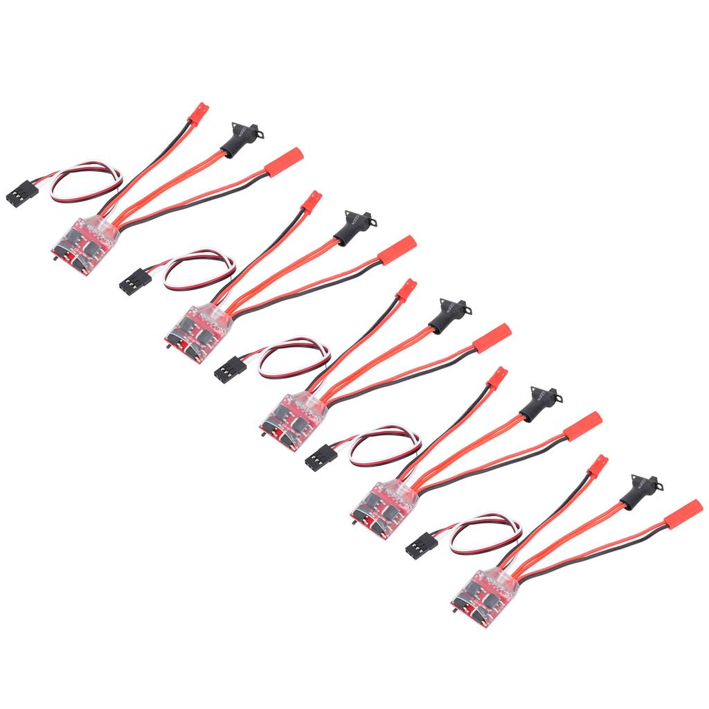 5PCS 30A Brushed ESC with Brake Dual Way JST Interface Micro 30A Brushed Speed Controller for 130 180 260 Motor 1 16 1