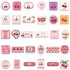 90Pcs Cartoon Kawaii Pink Sweet Fruit Liqueur Cherry Jam Juice Stickers Laptop Guitar Phone Stationery Graffiti Kids Sticker