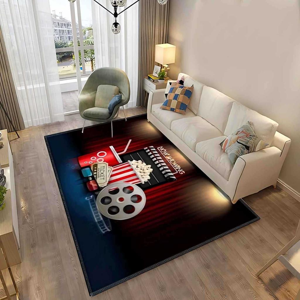 Vikama Nordic Geometric Luxury Loop Pile Rug - Washable Mat For Hall, Airbnb, Bedroom, Office, Home Decor