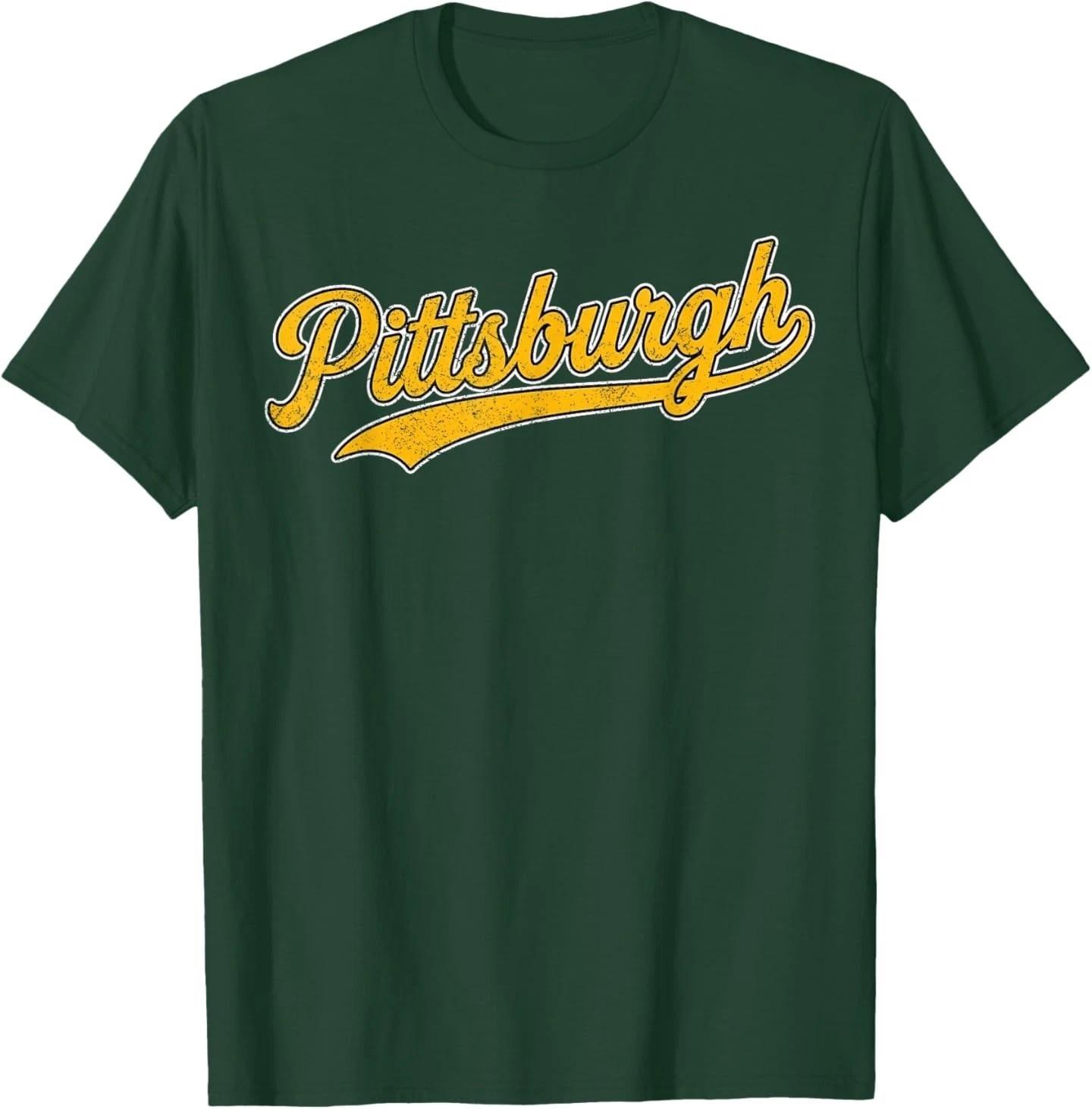 Retro Pittsburgh Throwback Classic Pittsburgh FOREST GREEN T-Shirt Unisex T-Shirt S