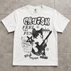 Rock Cat Guitar Graphic T Shirt Vintage Y2K Grunge Streetwear Unisex Tee