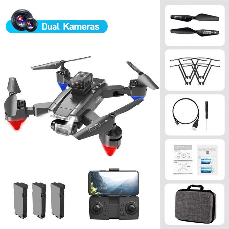 Js22 Foldable Obstacle-avoidance Drone With Hd Camera Colorful Lights Four-axis Remote Control Aircraft