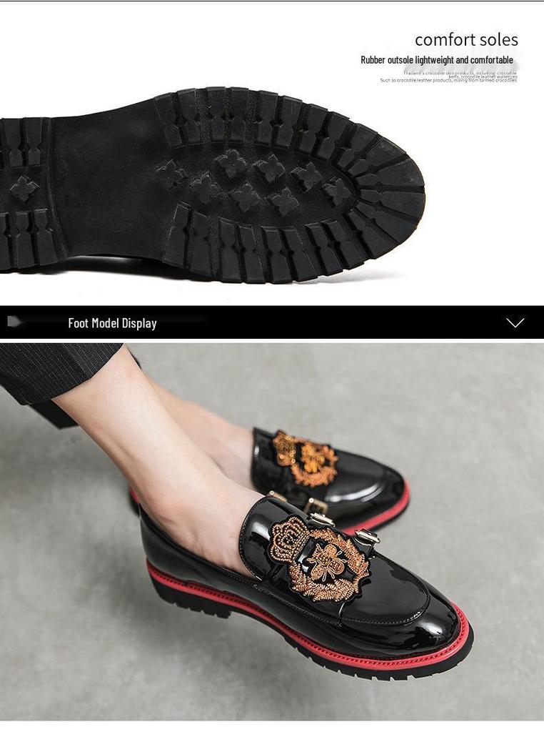 Zapatos de Cuero sin Cordones Estilo Británico para Hombre Tallas Grandes Primavera 2025 - Modernos, a la Moda, Business Casual