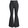 Pantaloni a zampa vita alta da donna, vestibilità slim, elasticizzati, per yoga, casual, a gamba larga, a campana, per l'uso quotidiano