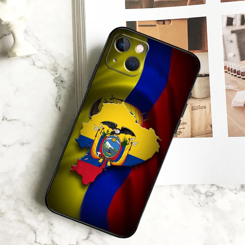 Ecuador Flag Phone Case For iPhone 15 16 14 Plus 13 12 Mini 11 Pro Max X XR XS Max 7 8 Back Cover
