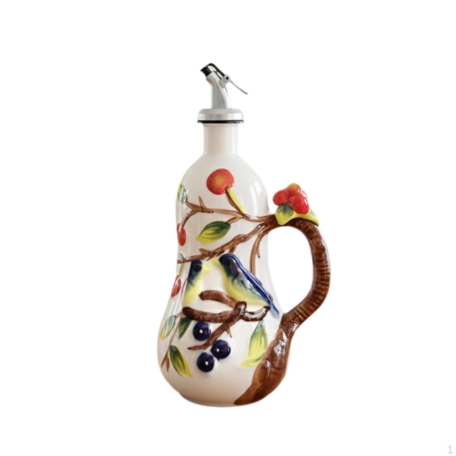 

Керамическое масло и дозатор, емкость 600 мл, предотвращает проливание, современный, легко наливать, соевый соус Strawberry