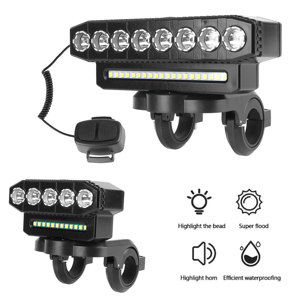 Faróis de Spot para Motocicleta Recarregáveis Universais Portáteis Super Brilhantes 8/5 LED 20/12 SMD Impermeáveis Luzes para Bicicleta 6 Modos de Iluminação Farol de LED