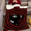Gothic Cat Whimsy Flannel Blanket Warm Soft Halloween Christmas Couch Warm Cozy Decorative Decor Gift for All Season