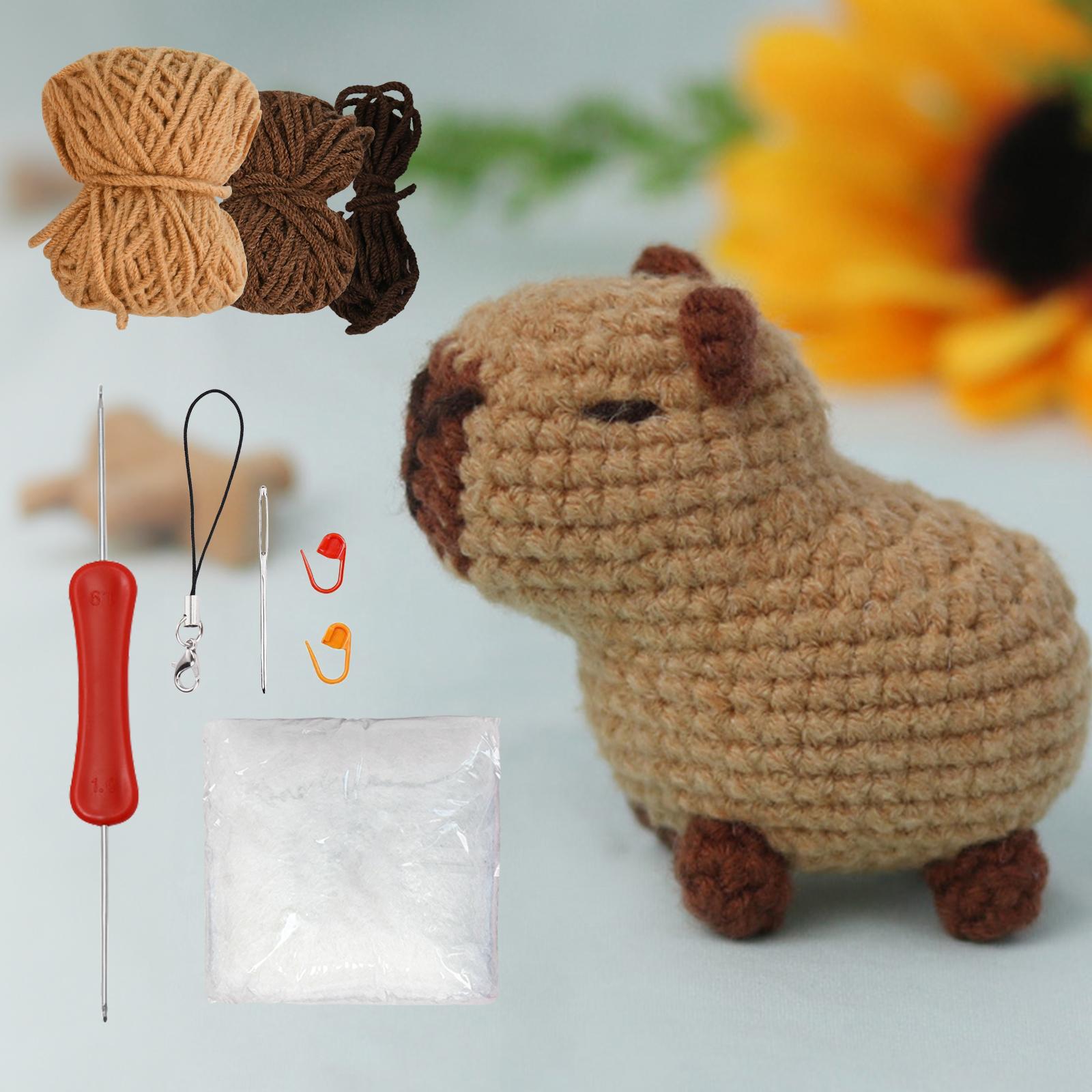 

Capybara and turtle Crochet Kit, Beginner Friendly Cute Animal Crochet Kit set, Complete DIY Craft Set with Tools & Accessories