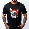 Frenchie White Graphic Tee Men's Clothes Lovers Day Oversized T Shirt Men Band Tshirts Vegan