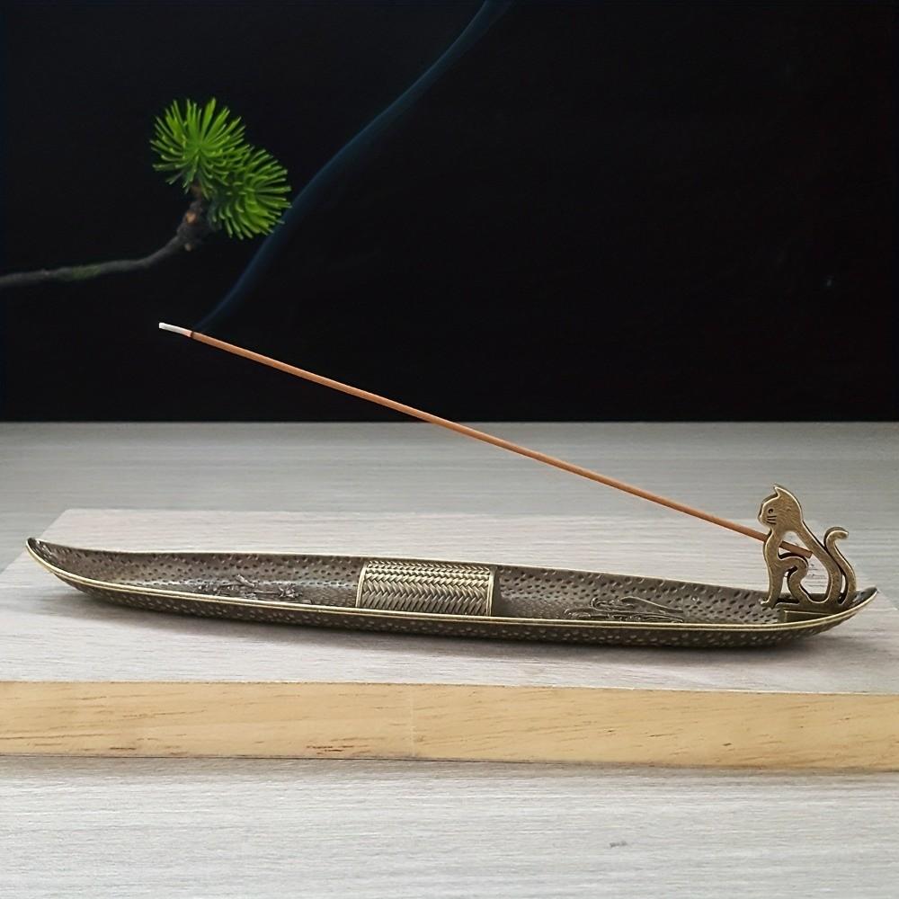 Metal Cat Whispers Incense Tray Traditional Incense Holder Decorative Incense Censer Party Decor
